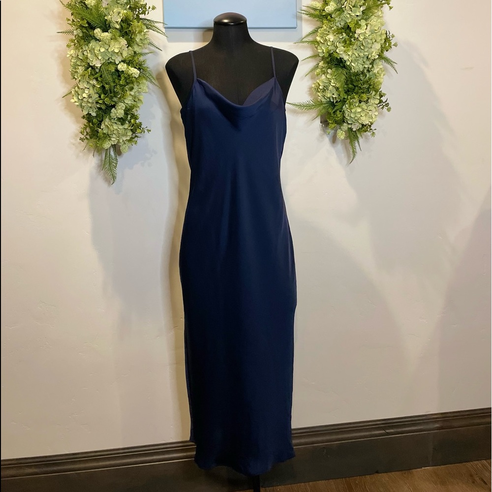 Navy blue slip dress